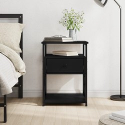 vidaXL Nachttisch Schwarz 40x42x55 cm Holzwerkstoff