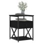 vidaXL Nachttisch Schwarz 40x42x55 cm Holzwerkstoff vidaXL Nachttisch Schwarz 40x42x55 cm Holzwerkstoff