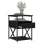 vidaXL Nachttisch Schwarz 40x42x55 cm Holzwerkstoff vidaXL Nachttisch Schwarz 40x42x55 cm Holzwerkstoff