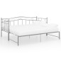 vidaXL Ausziehsofa Bettgestell Grau Metall 90x200 cm vidaXL Ausziehsofa Bettgestell Grau Metall 90x200 cm