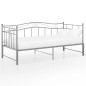 vidaXL Ausziehsofa Bettgestell Grau Metall 90x200 cm vidaXL Ausziehsofa Bettgestell Grau Metall 90x200 cm