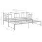 vidaXL Ausziehsofa Bettgestell Grau Metall 90x200 cm vidaXL Ausziehsofa Bettgestell Grau Metall 90x200 cm