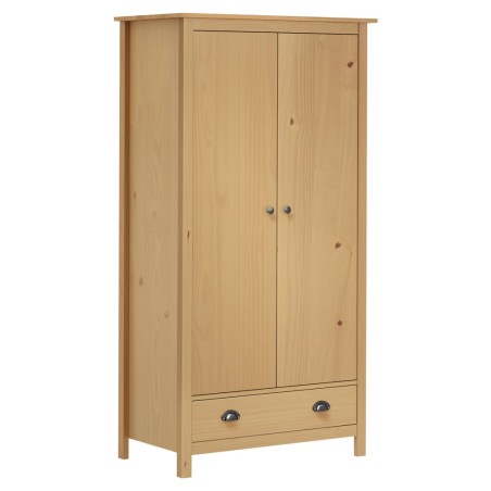 vidaXL Kleiderschrank mit 2 Türen Hill 89x50x170 cm Massivholz Kiefer