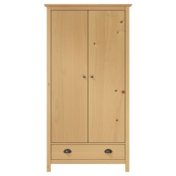 vidaXL Kleiderschrank mit 2 Türen Hill 89x50x170 cm Massivholz Kiefer