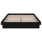 vidaXL Massivholzbett Schwarz 120x190 cm vidaXL Massivholzbett Schwarz 120x190 cm