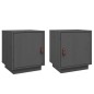 vidaXL Nachttische 2 Stk. Grau 40x34x45 cm Massivholz Kiefer vidaXL Nachttische 2 Stk. Grau 40x34x45 cm Massivholz Kiefer