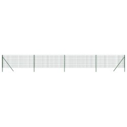 Maschendrahtzaun Grün 0,8x10 m Verzinkter Stahl