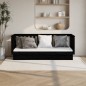 vidaXL Tagesbett Schwarz 75x190 cm Massivholz Kiefer vidaXL Tagesbett Schwarz 75x190 cm Massivholz Kiefer