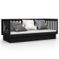 vidaXL Tagesbett Schwarz 75x190 cm Massivholz Kiefer vidaXL Tagesbett Schwarz 75x190 cm Massivholz Kiefer