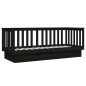 vidaXL Tagesbett Schwarz 75x190 cm Massivholz Kiefer vidaXL Tagesbett Schwarz 75x190 cm Massivholz Kiefer