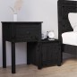 vidaXL Nachttisch Schwarz 79,5x38x65,5 cm Massivholz Kiefer vidaXL Nachttisch Schwarz 79,5x38x65,5 cm Massivholz Kiefer