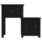 vidaXL Nachttisch Schwarz 79,5x38x65,5 cm Massivholz Kiefer vidaXL Nachttisch Schwarz 79,5x38x65,5 cm Massivholz Kiefer