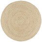 vidaXL Teppich Handgefertigt Jute mit Spiralen-Design Weiß 120 cm vidaXL Teppich Handgefertigt Jute mit Spiralen-Design Weiß 120 cm