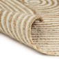 vidaXL Teppich Handgefertigt Jute mit Spiralen-Design Weiß 120 cm vidaXL Teppich Handgefertigt Jute mit Spiralen-Design Weiß 120 cm
