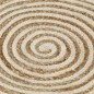 vidaXL Teppich Handgefertigt Jute mit Spiralen-Design Weiß 120 cm vidaXL Teppich Handgefertigt Jute mit Spiralen-Design Weiß 120 cm