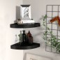 vidaXL Eck-Schweberegale 2 Stk. Schwarz 25x25x3,8 cm MDF vidaXL Eck-Schweberegale 2 Stk. Schwarz 25x25x3,8 cm MDF