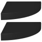 vidaXL Eck-Schweberegale 2 Stk. Schwarz 25x25x3,8 cm MDF vidaXL Eck-Schweberegale 2 Stk. Schwarz 25x25x3,8 cm MDF