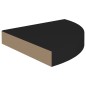 vidaXL Eck-Schweberegale 2 Stk. Schwarz 25x25x3,8 cm MDF vidaXL Eck-Schweberegale 2 Stk. Schwarz 25x25x3,8 cm MDF