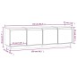 vidaXL TV-Schrank Grau 156x37x45 cm Massivholz Kiefer vidaXL TV-Schrank Grau 156x37x45 cm Massivholz Kiefer