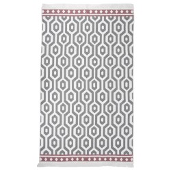 vidaXL Teppich Grau 120x180 cm Baumwolle