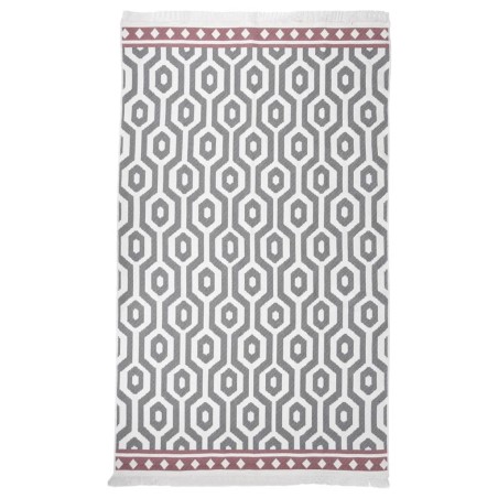 vidaXL Teppich Grau 120x180 cm Baumwolle