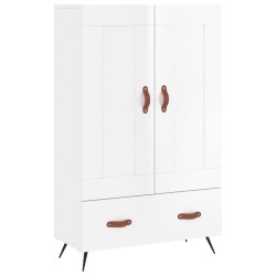 vidaXL Highboard Hochglanz-Weiß 69,5x31x115 cm Holzwerkstoff