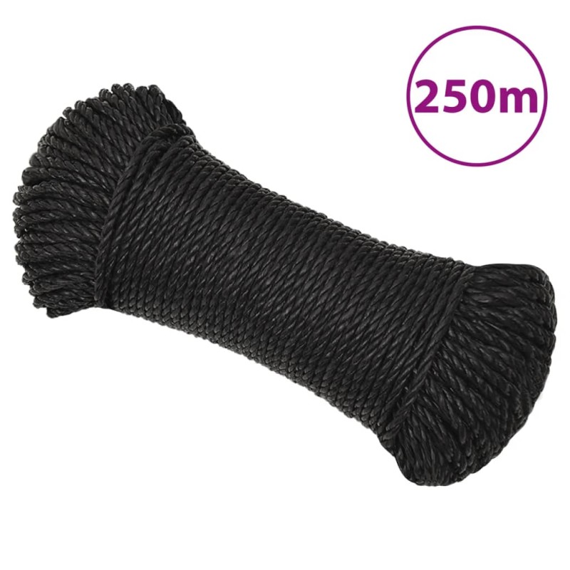vidaXL Arbeitsseil Schwarz 8 mm 250 m Polypropylen vidaXL Arbeitsseil Schwarz 8 mm 250 m Polypropylen