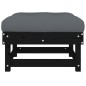 vidaXL Gartenhocker mit Kissen Schwarz Massivholz Kiefer vidaXL Gartenhocker mit Kissen Schwarz Massivholz Kiefer