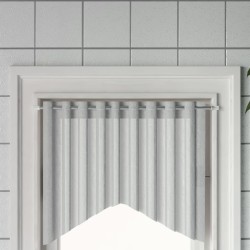 vidaXL Gardinenstangen 2 Stk. Weiß und Silbern 60-105 cm Aluminium