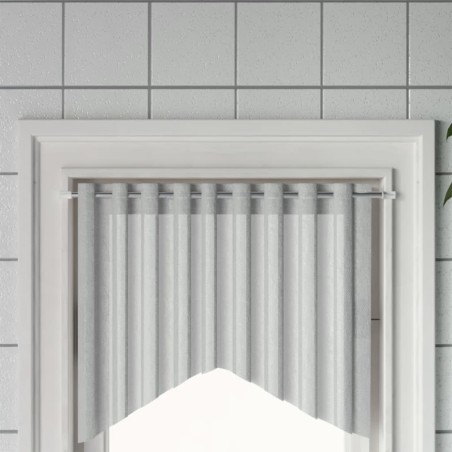 vidaXL Gardinenstangen 2 Stk. Weiß und Silbern 60-105 cm Aluminium