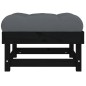 vidaXL Gartenhocker mit Kissen Schwarz Massivholz Kiefer vidaXL Gartenhocker mit Kissen Schwarz Massivholz Kiefer