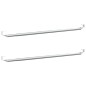 vidaXL Gardinenstangen 2 Stk. Weiß und Silbern 60-105 cm Aluminium vidaXL Gardinenstangen 2 Stk. Weiß und Silbern 60-105 cm Aluminium