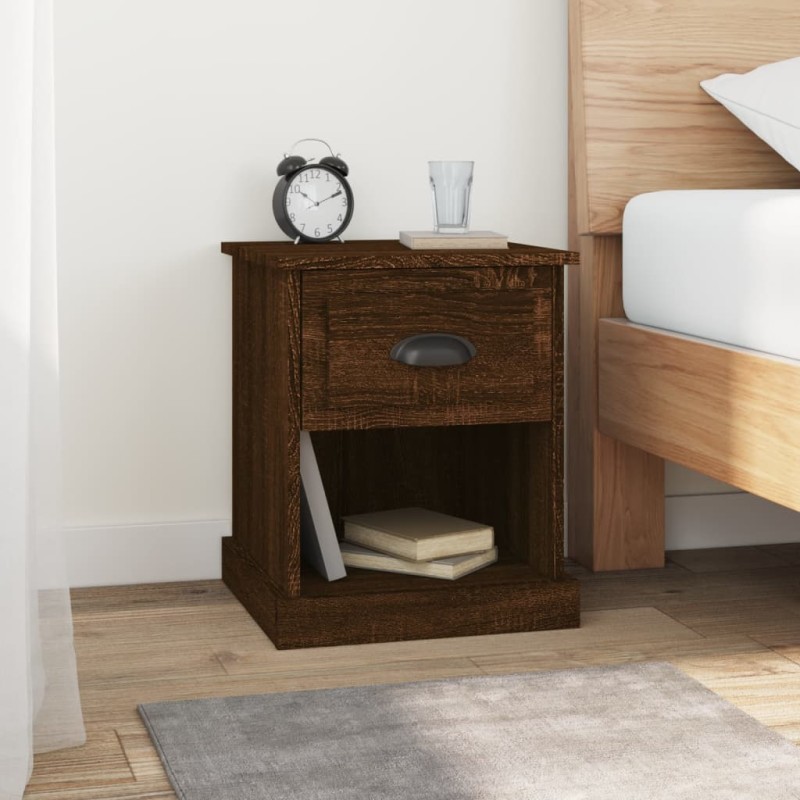 vidaXL Nachttisch Braun Eichen-Optik 39x39x47,5 cm Holzwerkstoff vidaXL Nachttisch Braun Eichen-Optik 39x39x47,5 cm Holzwerkstoff