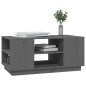 vidaXL Couchtisch Grau 90x49x40,5 cm Massivholz Kiefer vidaXL Couchtisch Grau 90x49x40,5 cm Massivholz Kiefer