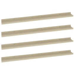 vidaXL Wandregale 4 Stk. Sonoma-Eiche 100x9x3 cm