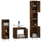 3-tlg. Badmöbel-Set Räuchereiche Holzwerkstoff 3-tlg. Badmöbel-Set Räuchereiche Holzwerkstoff