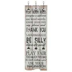 vidaXL Wandgarderobe mit 6 Haken 120 x 40 cm "THANK YOU" 