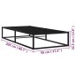 vidaXL Bettgestell Schwarz Metall 90x200 cm vidaXL Bettgestell Schwarz Metall 90x200 cm