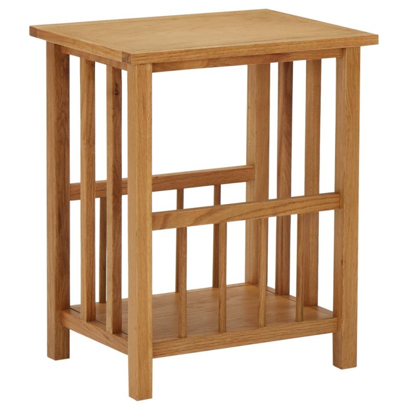 vidaXL Zeitungstisch 45x35x55 cm Eiche Massivholz vidaXL Zeitungstisch 45x35x55 cm Eiche Massivholz