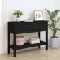 vidaXL Konsolentisch Schwarz 100x35x75 cm Massivholz Kiefer vidaXL Konsolentisch Schwarz 100x35x75 cm Massivholz Kiefer