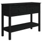 vidaXL Konsolentisch Schwarz 100x35x75 cm Massivholz Kiefer vidaXL Konsolentisch Schwarz 100x35x75 cm Massivholz Kiefer