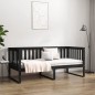 vidaXL Tagesbett Schwarz 90x190 cm Massivholz Kiefer vidaXL Tagesbett Schwarz 90x190 cm Massivholz Kiefer