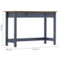 vidaXL Konsolentisch Hill 2 Schubladen Grau 110x45x74 cm Kiefernholz vidaXL Konsolentisch Hill 2 Schubladen Grau 110x45x74 cm Kiefernholz