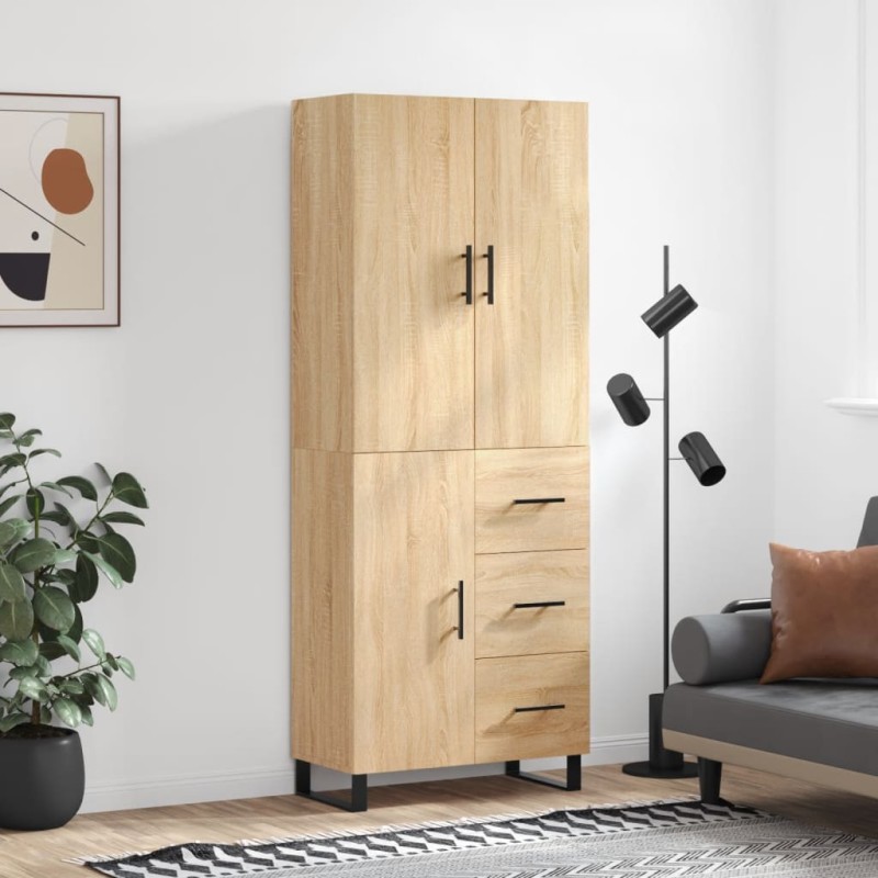 Highboard Sonoma-Eiche 69,5x34x180 cm Holzwerkstoff Highboard Sonoma-Eiche 69,5x34x180 cm Holzwerkstoff