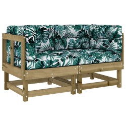 vidaXL Ecksofas mit Kissen 2 Stk. Kiefernholz Imprägniert