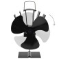 vidaXL Ofenventilator Wärmebetrieben 3 Blätter Schwarz vidaXL Ofenventilator Wärmebetrieben 3 Blätter Schwarz