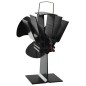 vidaXL Ofenventilator Wärmebetrieben 3 Blätter Schwarz vidaXL Ofenventilator Wärmebetrieben 3 Blätter Schwarz