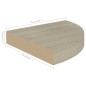 vidaXL Eck-Schweberegale 2 Stk. Eichefarben 25x25x3,8 cm MDF vidaXL Eck-Schweberegale 2 Stk. Eichefarben 25x25x3,8 cm MDF