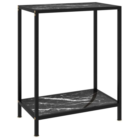 vidaXL Konsolentisch Schwarz 60x35x75 cm Hartglas