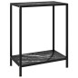 vidaXL Konsolentisch Schwarz 60x35x75 cm Hartglas vidaXL Konsolentisch Schwarz 60x35x75 cm Hartglas